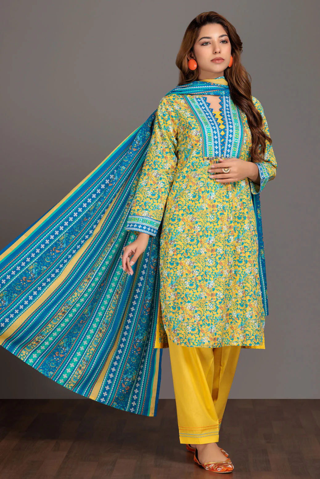 YELLOW-LAWN-3 PIECE (SAS233P47) - Image 4