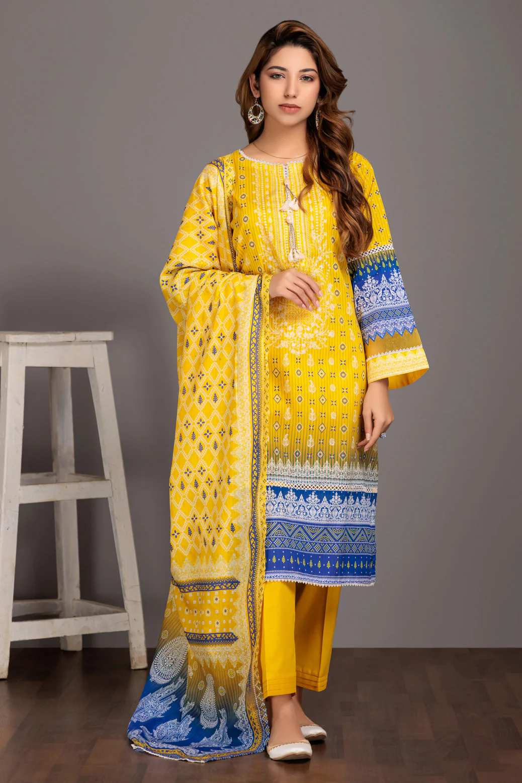 YELLOW-LAWN-3 PIECE (SSS233P62) - Image 2